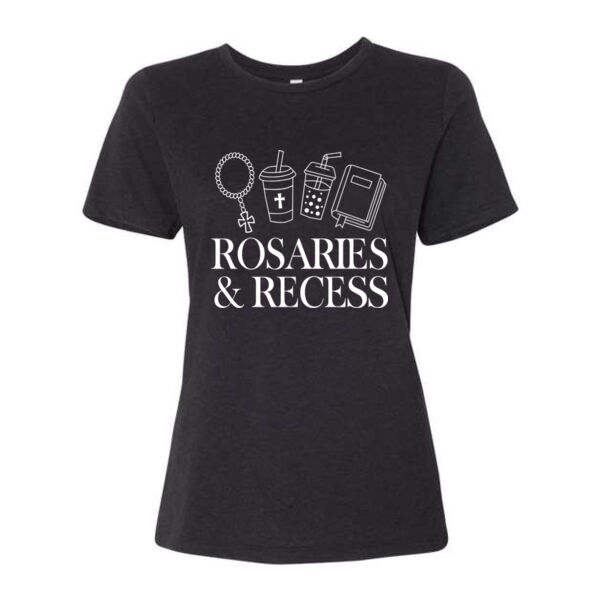 BELLA + CANVAS - Women's Relaxed Fit Heather CVC Tee - Printed Logo Thumbnail