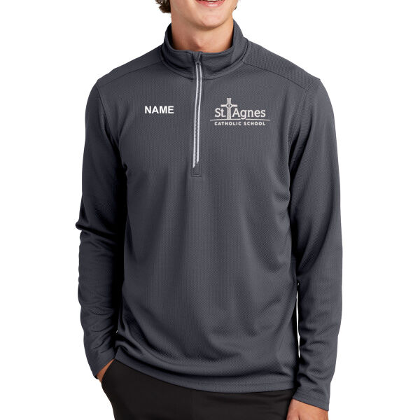 Sport-Tek Sport-Wick Textured 1/4-Zip Pullover - Embroidered Logo **Add Name for $5! ** Thumbnail