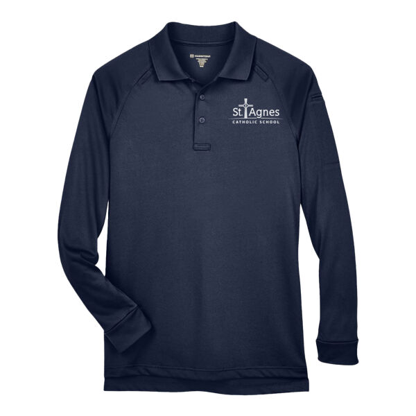 Harriton - Men's Advantage Long Sleeve Tactical Polo - Printed Logo Thumbnail