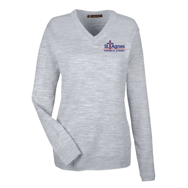 Harriton - Women's Pilbloc V-Neck Sweater - Embroidered Logo Thumbnail