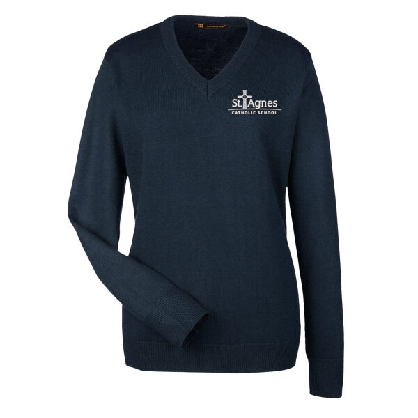 Harriton - Women's Pilbloc V-Neck Sweater - Embroidered Logo Thumbnail