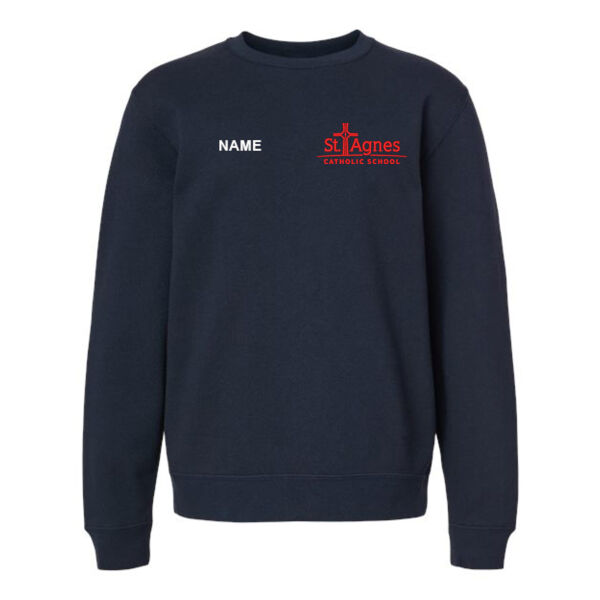 Independent Trading Co. - Youth Midweight Crewneck Sweatshirt - Embroidered Logo **Add Name For $5** Thumbnail