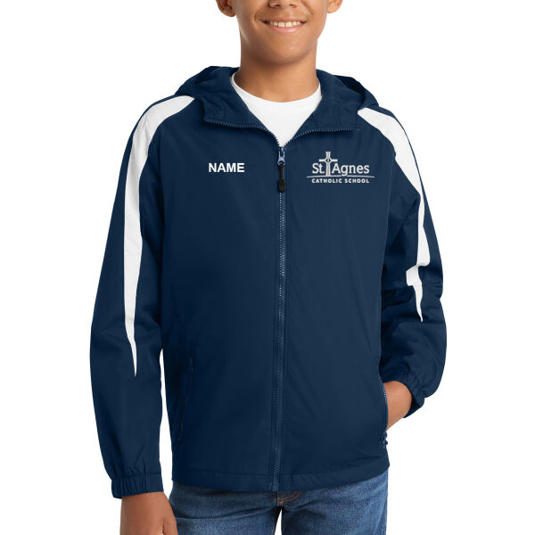 Sport-Tek® Youth Fleece-Lined Colorblock Jacket - Embroidered Logo **Add Name for $5! ** Thumbnail