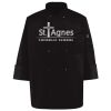 Ten Pearl Button Black Chef Coat Thumbnail